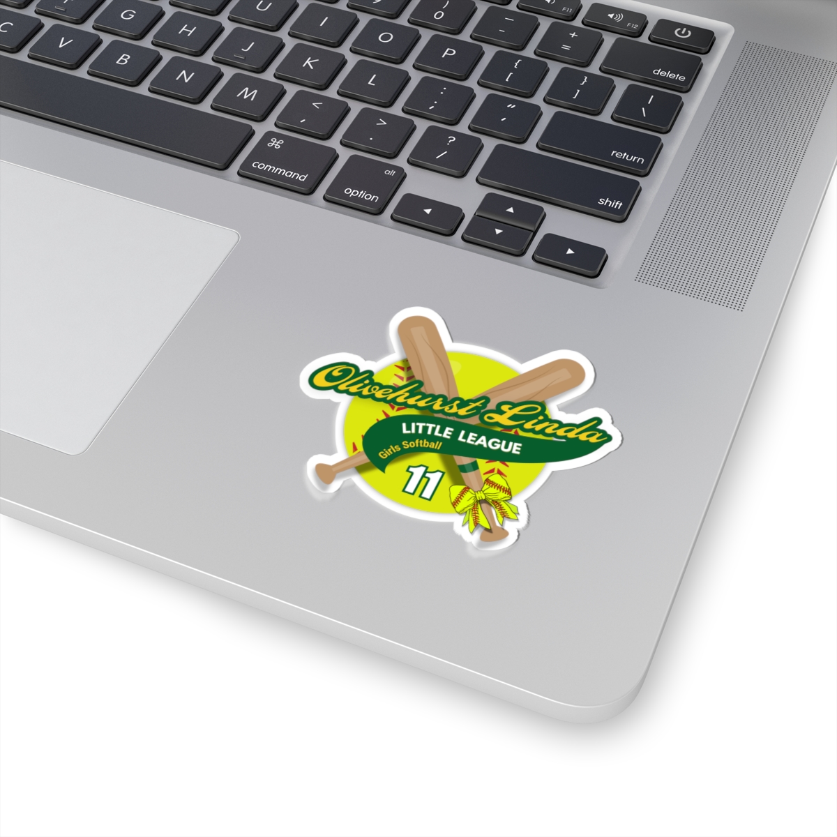 #11 Softball Stickers - Olivehurst-Linda Little League Girls Softball Logo - Image 2