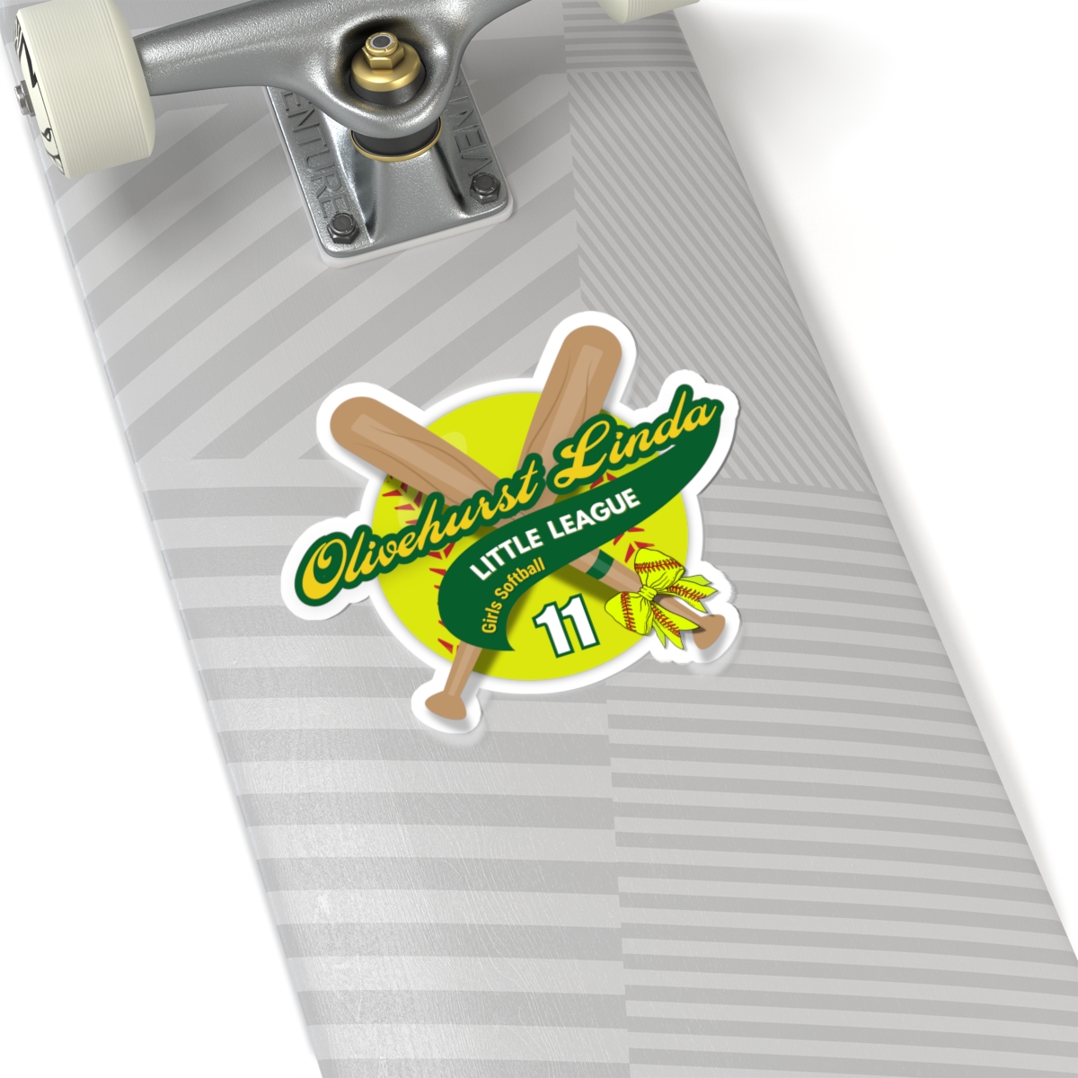 #11 Softball Stickers - Olivehurst-Linda Little League Girls Softball Logo - Image 6