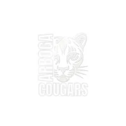 Arboga Cougars Die-Cut Stickers, Heart Design, Love for Pets, School Spirit, Customizable Vinyl Decals