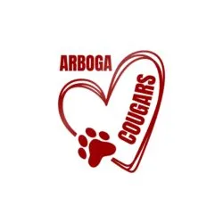 Arboga Cougars Die-Cut Stickers, Heart Design, Love for Pets, School Spirit, Customizable Vinyl Decals